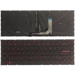 MSI WS65 9TL Notebook Klavye - Tuş Takımı / Siyah - TR - Işıklı-Kırmızı Tuş