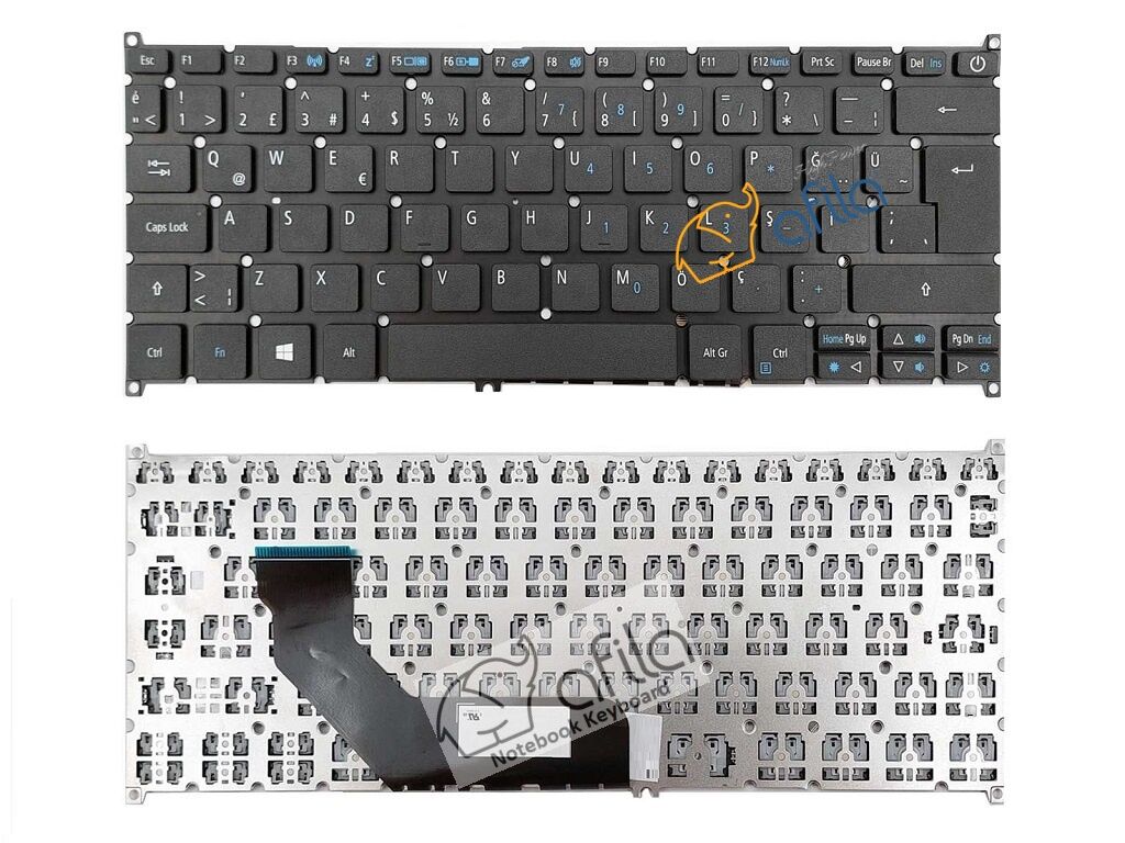 Acer Swift 3 SF314-52-52MM Notebook Klavyesi Siyah TR