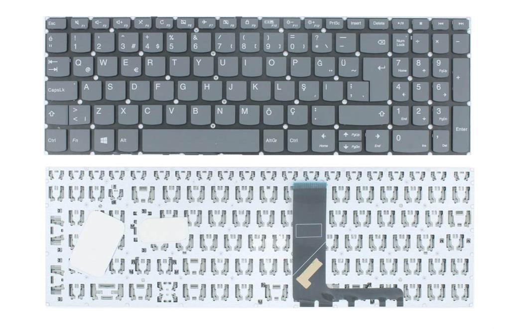 Lenovo V15-IWL 81YE00AETX, 81YE0095TX16 Klavyesi Füme / TR Ver.2
