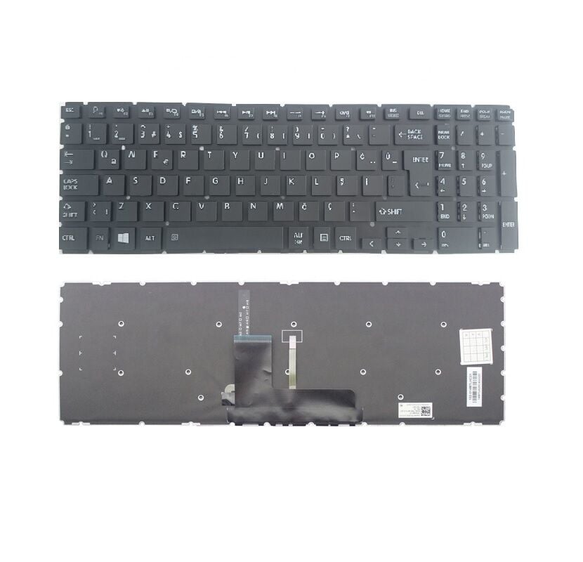 Toshiba P55W P55W-B Klavye Siyah TR / ışıklı
