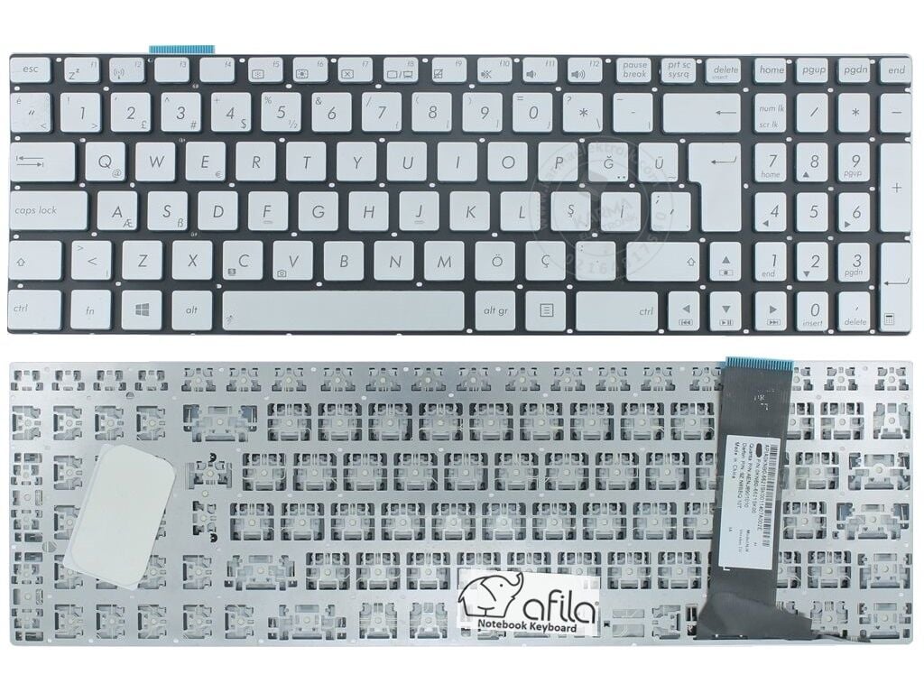 Asus OKNB0-6621SK00, EANJ8901010, 9Z.N8BBQ.10T Klavye Gri TR