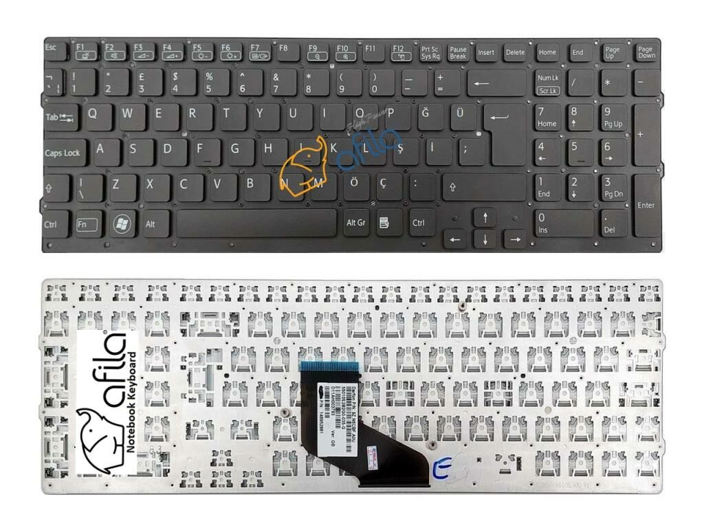 Sony Vaio VPC-F22SFX, VPC-F22SFX/W, VPC-F232FX, VPC-F232FX/B Klavye Siyah TR