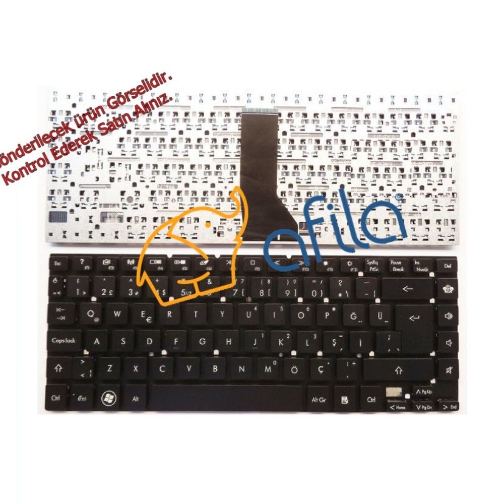 Packard Bell 002-10K26L Notebook Klavye / Siyah - TR - Muadil