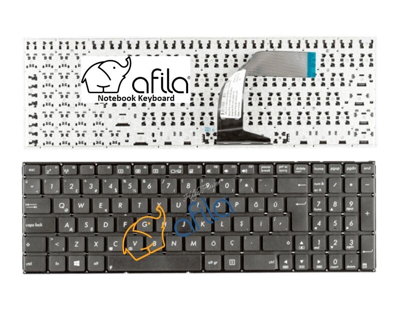 Asus K550J K550Jd Notebook Klavyesi - Laptop (Siyah TR)