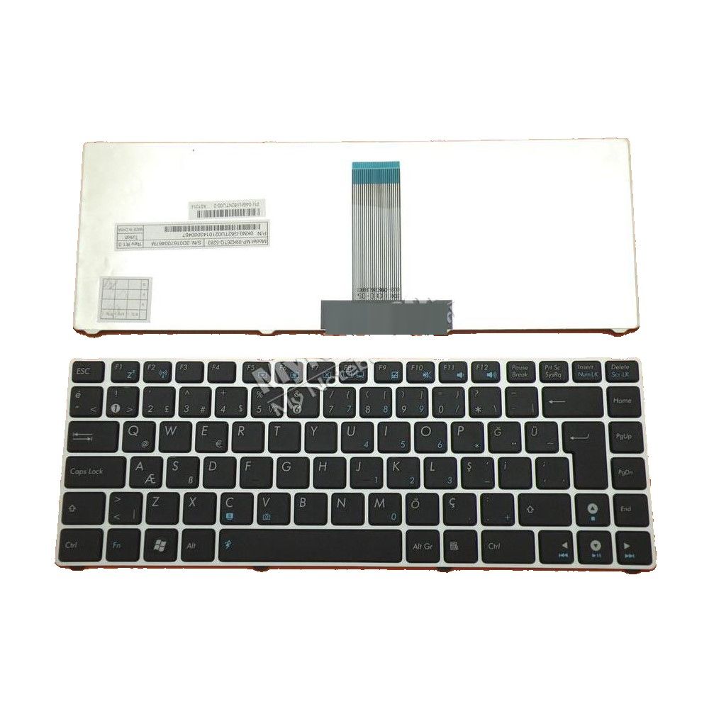 Asus 9J.N2K82.80T Notebook Klavyesi - Gri Çer - Siyah - TR