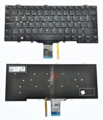 Dell Latitude E5280 5288 5289 Notebook Klavye (Siyah TR) IŞIKLI