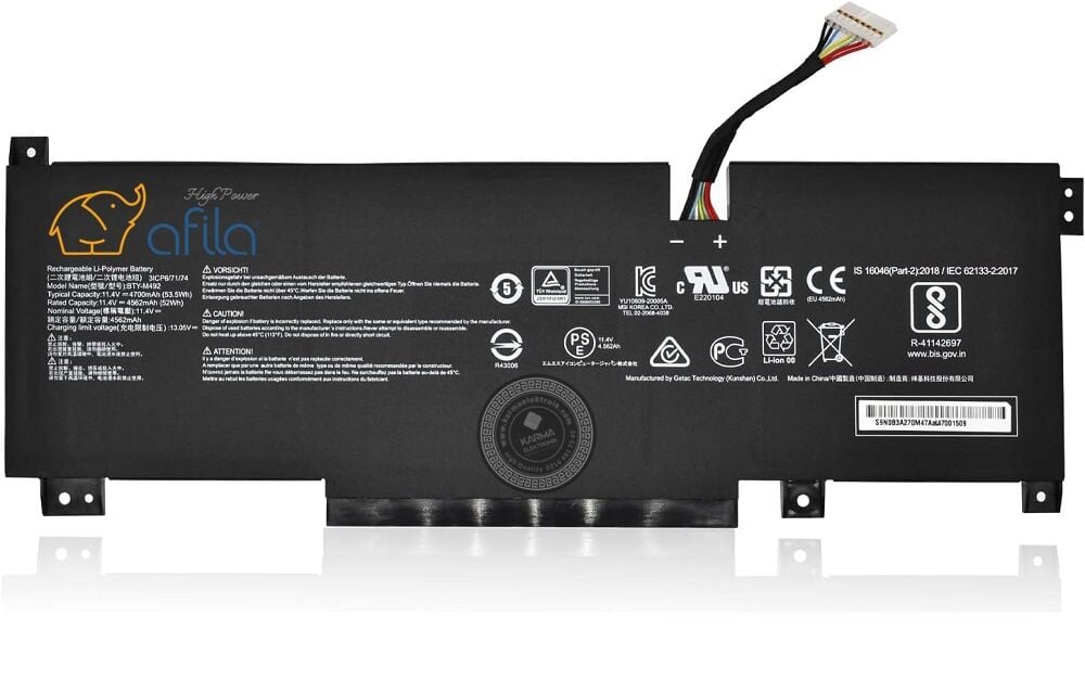 MSI Pulse GL76 11UEK-089CZ uyumlu Notebook Bataryası, Laptop Pili (msi)