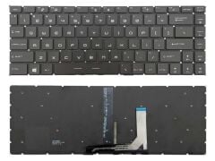 MSI GF63 8RC-208XTR Notebook Klavye -Siyah-TR- Işıklı-Beyaz Tuş