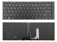 MSI MS-16Q4 Notebook Klavye - Tuş Takımı / Siyah - TR - Işıklı-Beyaz Tuş