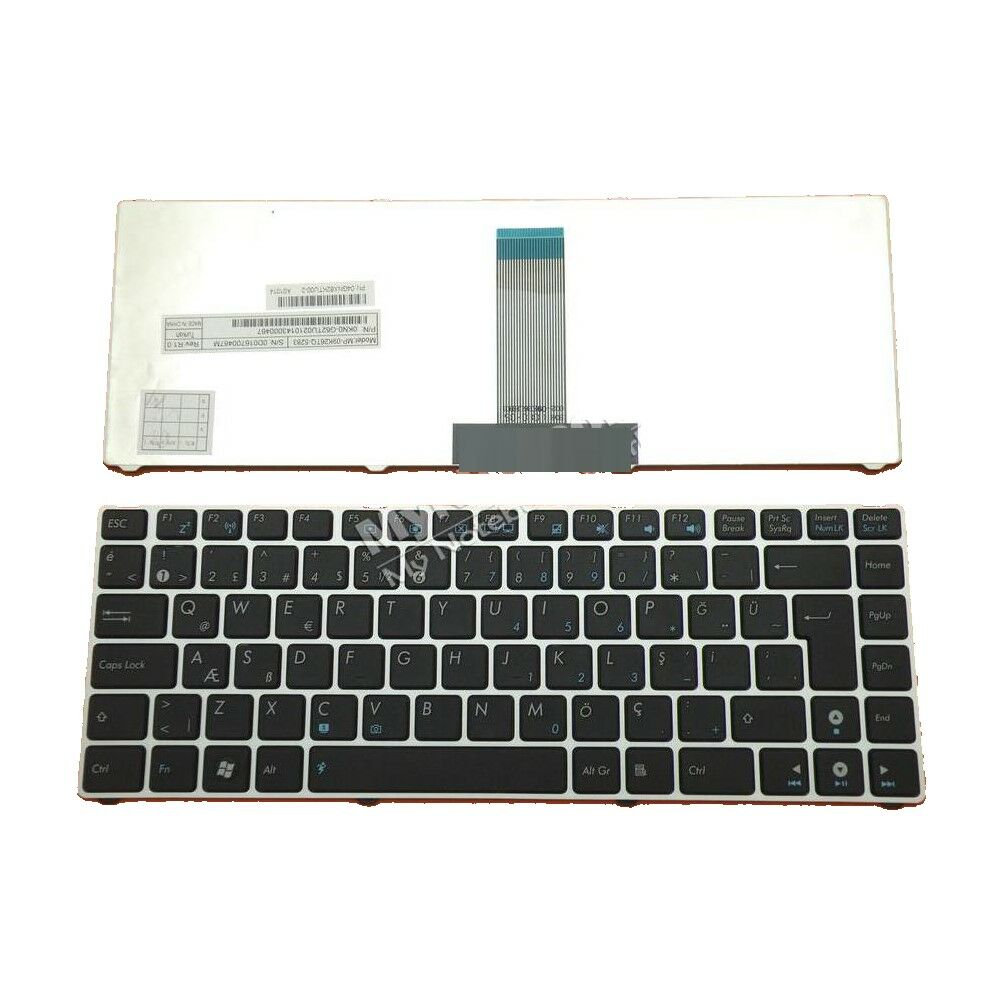 Asus EEE PC 1201K 1201N Notebook Klavyesi - Gri Çer - Siyah - TR