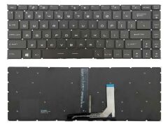 MSI GS65 Stealth 9SF-419XTR msi Notebook Klavyesi -Siyah-TR- Işıklı-Beyaz Tuş