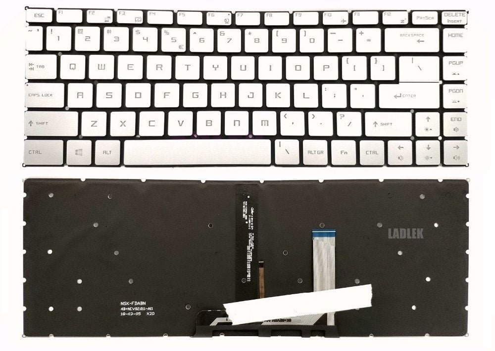 MSI WS659TM Notebook Klavye - Tuş Takımı / Silver, Gri TR