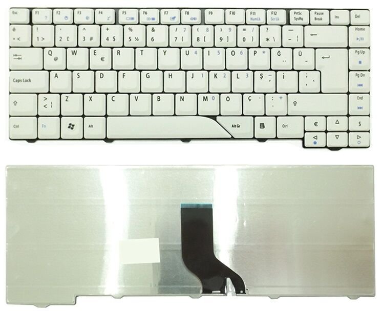 Acer 4210 4220 4320 4710 4710 Notebook Klavyesi Beyaz TR