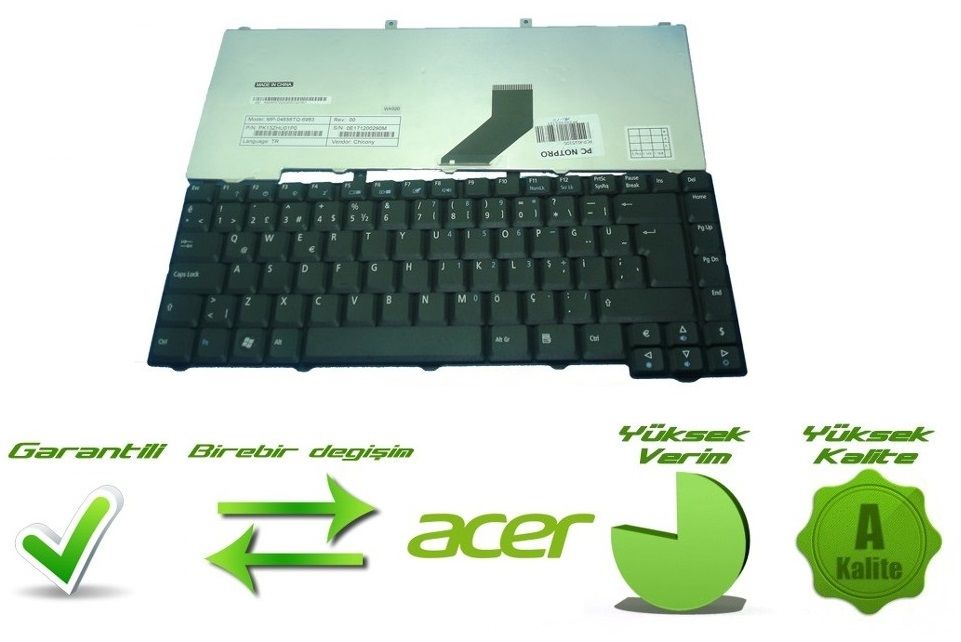 NSK-H320R, NSK-H350T, NSK-H321D Notebook Klavye - Tuş Takımı / TR