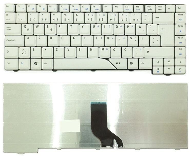 Acer 4720 4920 5220 5310 5315 Notebook Klavyesi Beyaz TR