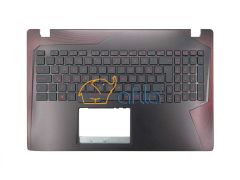 Asus GL553VE-DM332T Notebook Klavyesi Üst Kasa (Siyah TR) Işıklı - Ver.1 Kırmızı Tuşlu