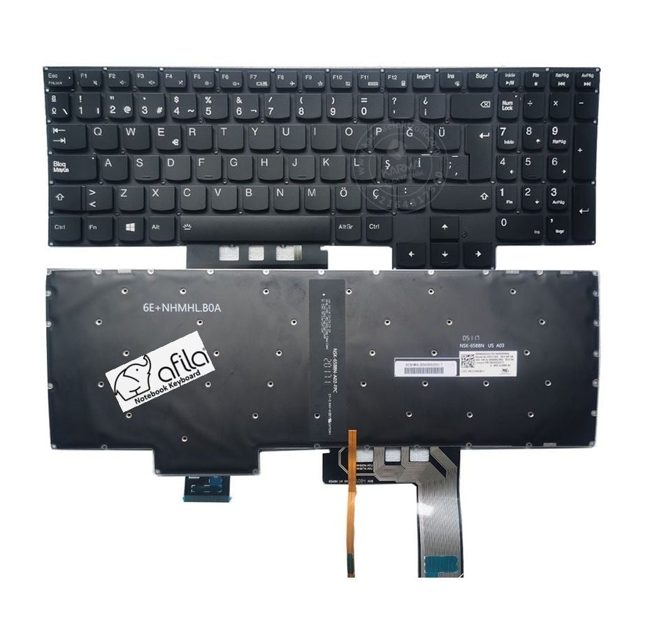 Lenovo 81Y400XNTX11, 81Y400XPTX, 81Y400XQTX Notebook Klavyesi (Siyah TR) Işıklı