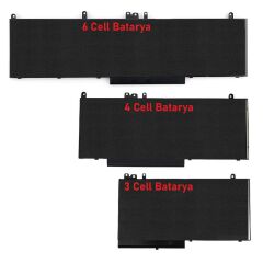 Dell WJ5R2, 0WJ5R2 Notebook Bataryası - Pili - 6 Cell