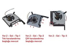 Asus TUF Gaming A15 FA506II-BQ150T uyumlu Notebook Gpu Fanı V2 (Sol Fan) Tip3