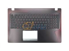 Asus Rog GL753VE-GC168T Notebook Klavyesi Üst Kasa (Siyah TR) Işıklı - Ver.1 Kırmızı Tuşlu