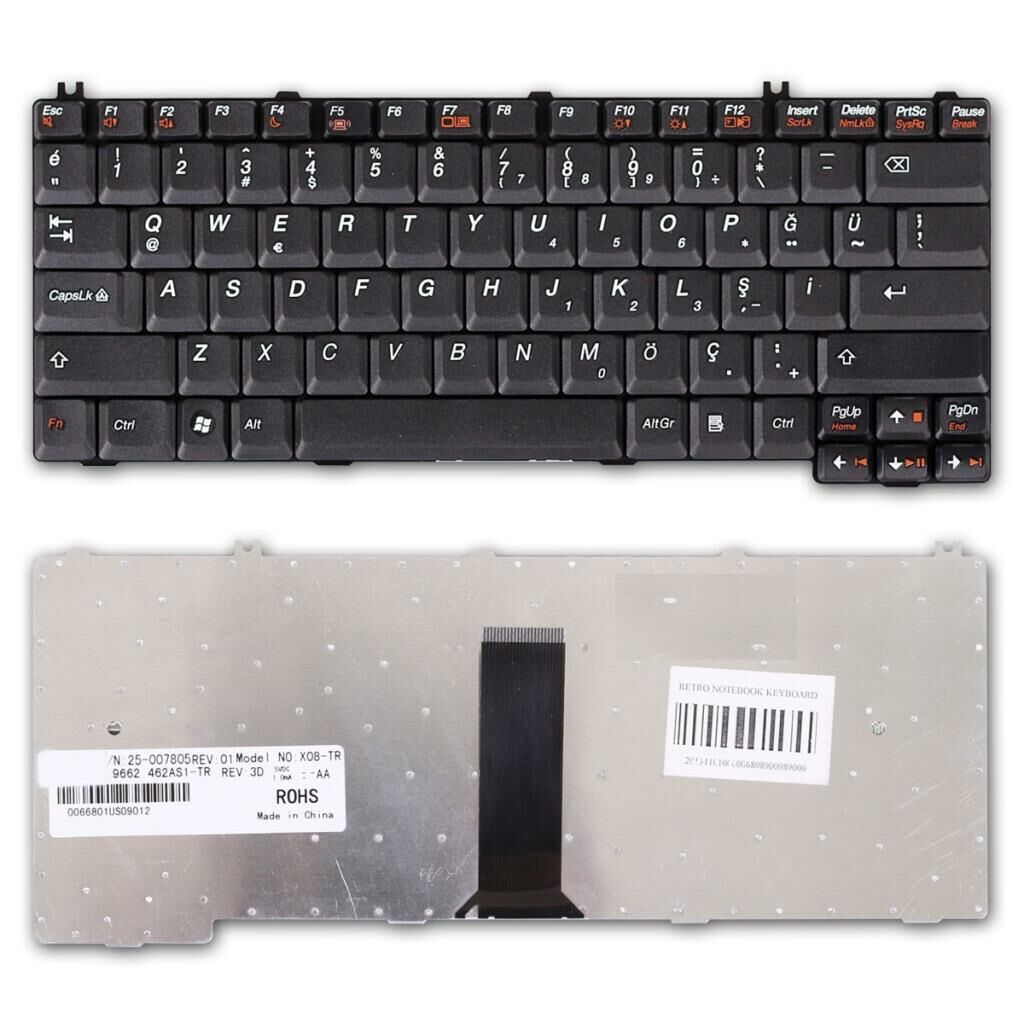 Lenovo 3000 N220 N440 N500 G530 V200 Notebook Klavyesi - TR