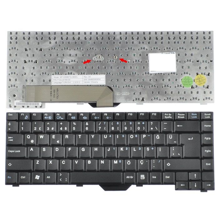 Fujitsu Siemens Amilo D7850 L6820 Notebook Klavyesi - Siyah - TR