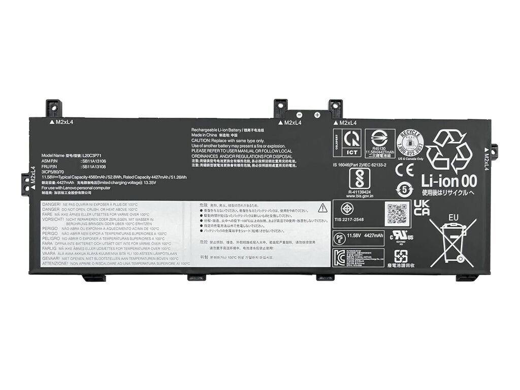 Lenovo L20L3P7 SB10W51924 5B10W51823 Notebook Bataryası, Laptop Pili