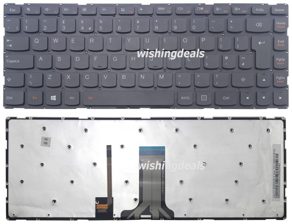 Lenovo ideapad 300S-14ISK Notebook Klavye - (Siyah TR) ışıklı