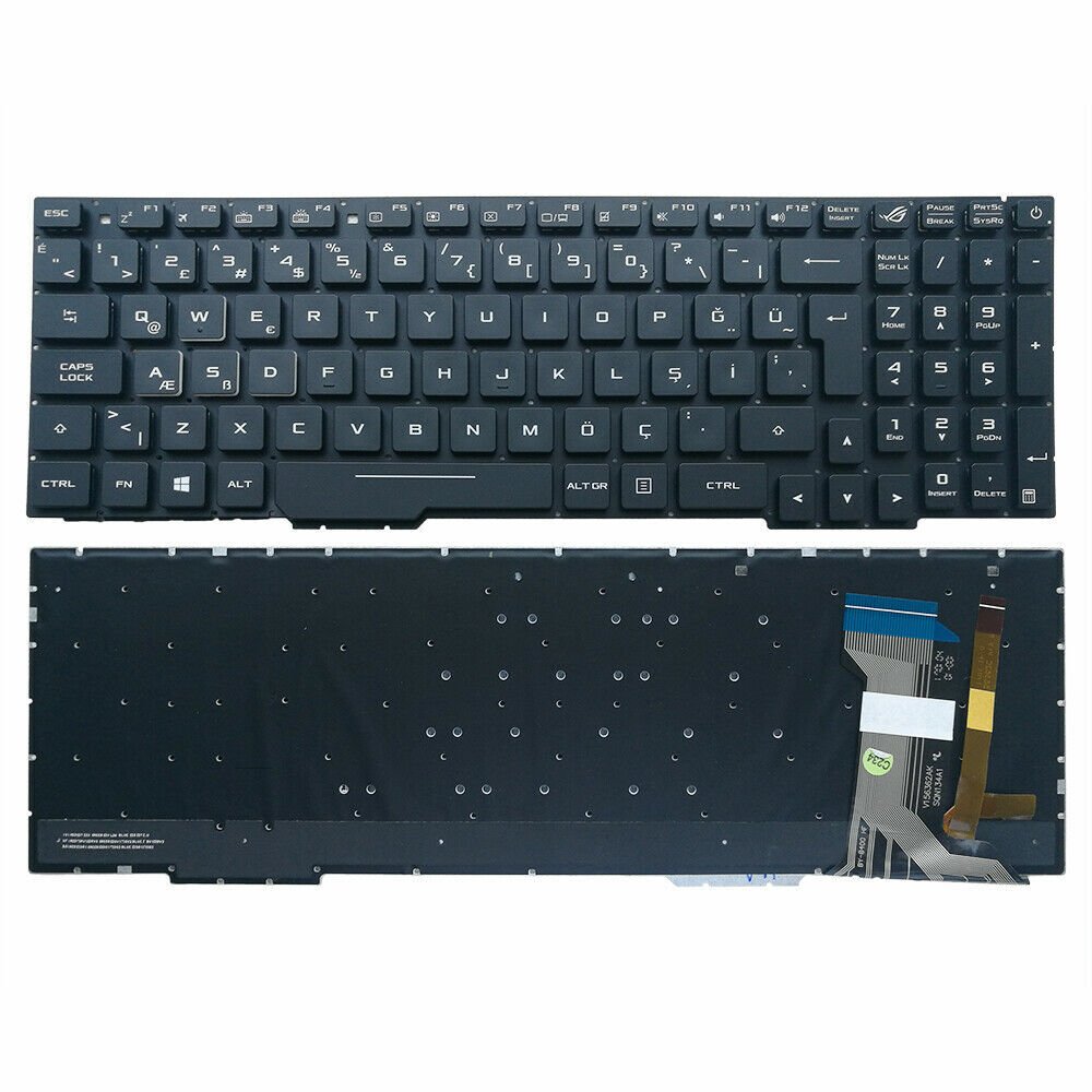Asus ROG Strix FX53VW Notebook Klavye - Siyah - TR - Işıklı - Ver.1