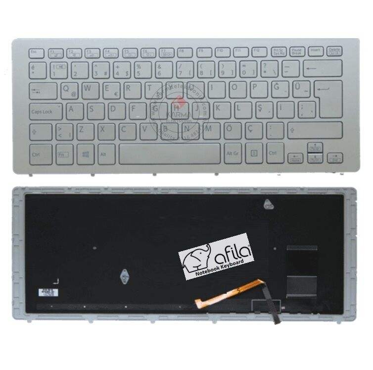 Sony 149265431 149265241TR Notebook Klavyesi (Gri TR) Işıklı