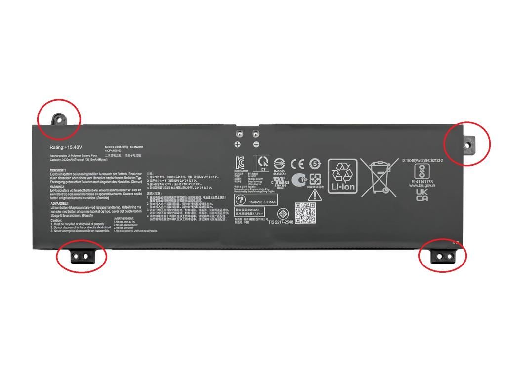 Asus ROG Strix G17 G713PI-LL047W uyumlu Notebook Bataryası, Laptop Pili - Ver.2