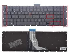 Hp 15-AU006NT, 15-AU009NT Klavyesi (Siyah TR) ışıklı - K. ENTER