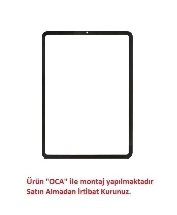 Apple İpad Pro 11 4.Nesil A2435 Siyah Ön Cam Lens