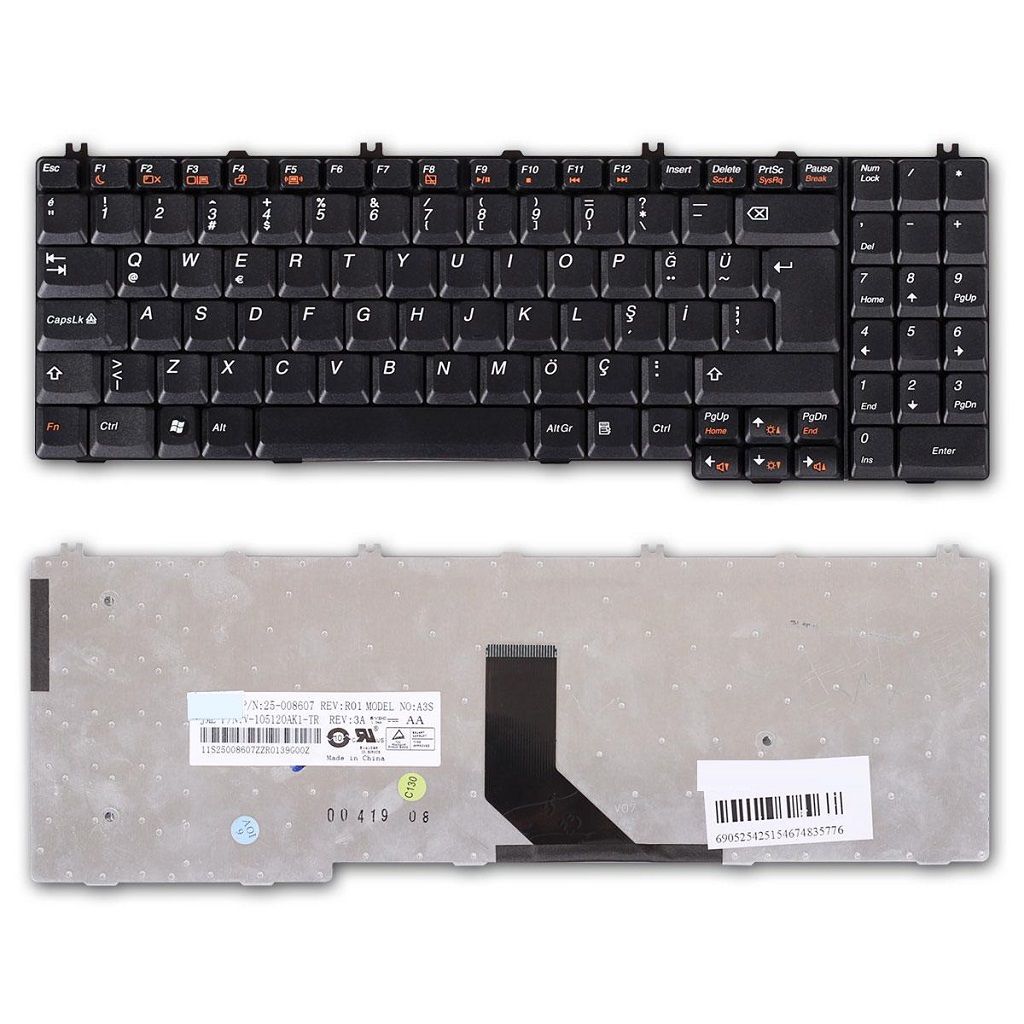 Lenovo B560, G550, G555 Notebook Klavyesi Siyah TR / KL0604TR