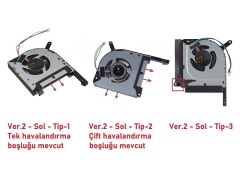 Asus TUF Gaming F15 FX506HC-HN373W uyumlu Notebook Gpu Fanı V2 (Sol Fan) Tip3