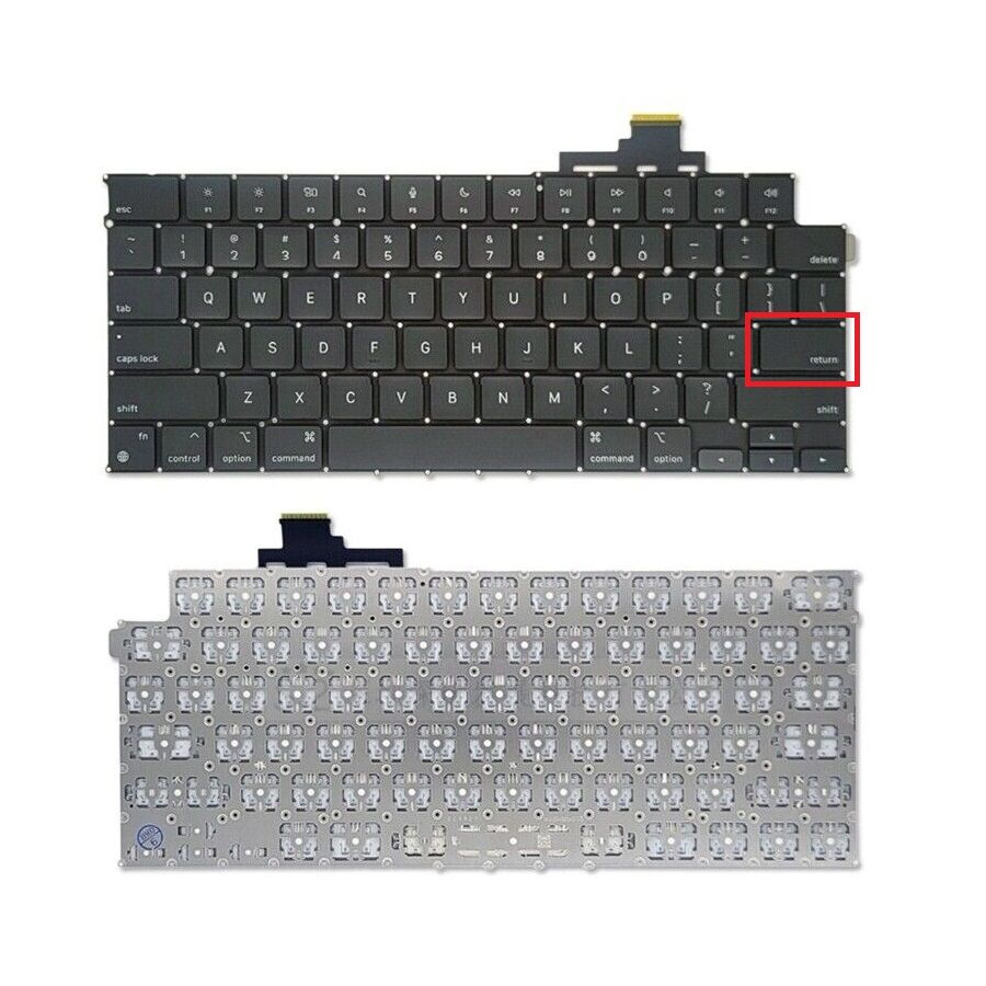 Apple MacBook Air A2681 (2022) Notebook Klavyesi, Laptop Tuş Takımı (Siyah US) Küçük Enter