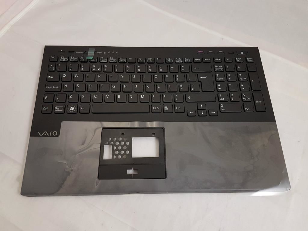 Sony 9Z.N6CBF.30T Klavyesi - Üst Kasa - Siyah - TR - Işıklı
