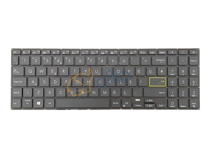 Asus E510MA-BR384T, E510MA-BR580W Uyumlu Notebook Klavyesi, Tuş Takımı (Siyah TR) ışıklı