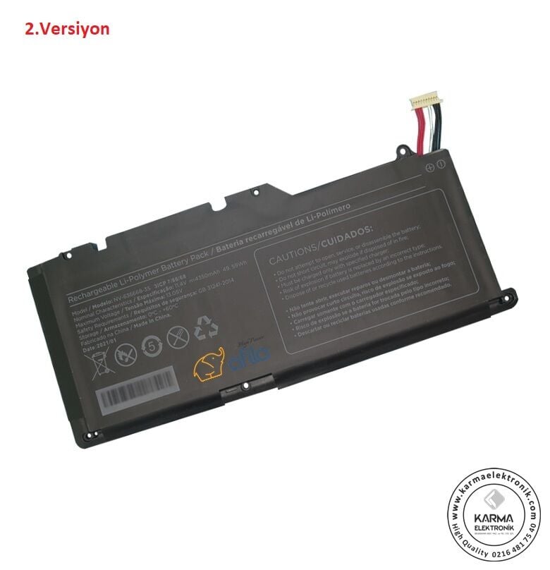 NV-636668-2S Notebook Bataryası, Pili (Orjinal) Outlet
