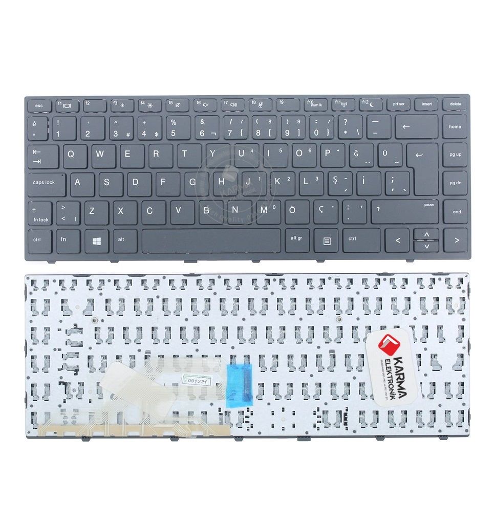 Hp Probook X360 440 G1 L21585-141, SN8175 Uyumlu Klavye Siyah TR