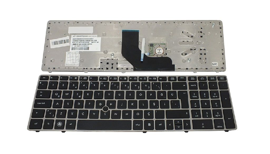 Hp Probook 6560B 6565B 6570B Notebook Klavye (Siyah TR) Gri Çer.