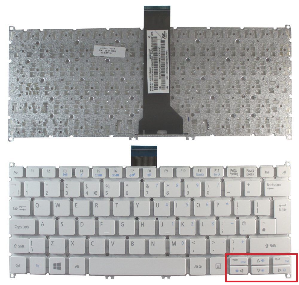 Acer Aspire MS2392 NSK-R72SW 0T Notebook Klavyesi - Beyaz - TR