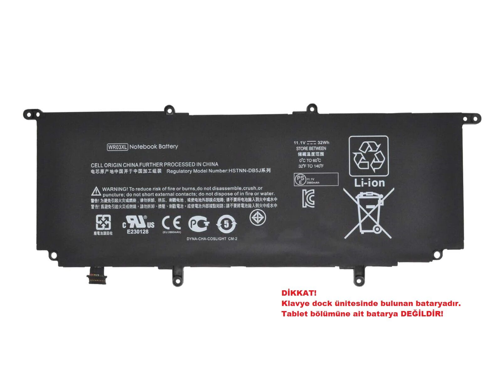 Hp 13-m200 x2 Notebook Bataryası - Ver.1 (Keyboard Dock