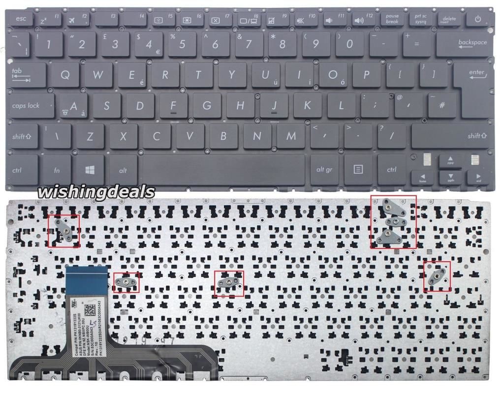 Asus UX305, UX305CA, UX305FA Notebook Klavyesi - Siyah - TR