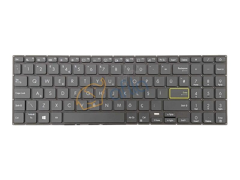 Asus Vivobook 15 OLED M513UA-L1297 Uyumlu Notebook Klavyesi, Tuş Takımı (Siyah TR) ışıklı