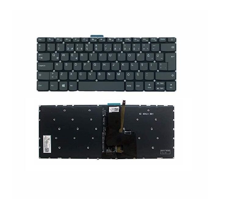 Lenovo V130-14ARR V130-14IGM Klavye (Siyah TR) ışıklı