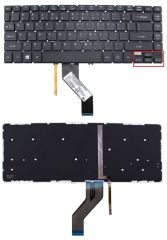 Acer Aspire R3-471, R3-471T, R3-471TG Notebook Klavyesi - Tuş Takımı / Siyah - TR - ışıklı