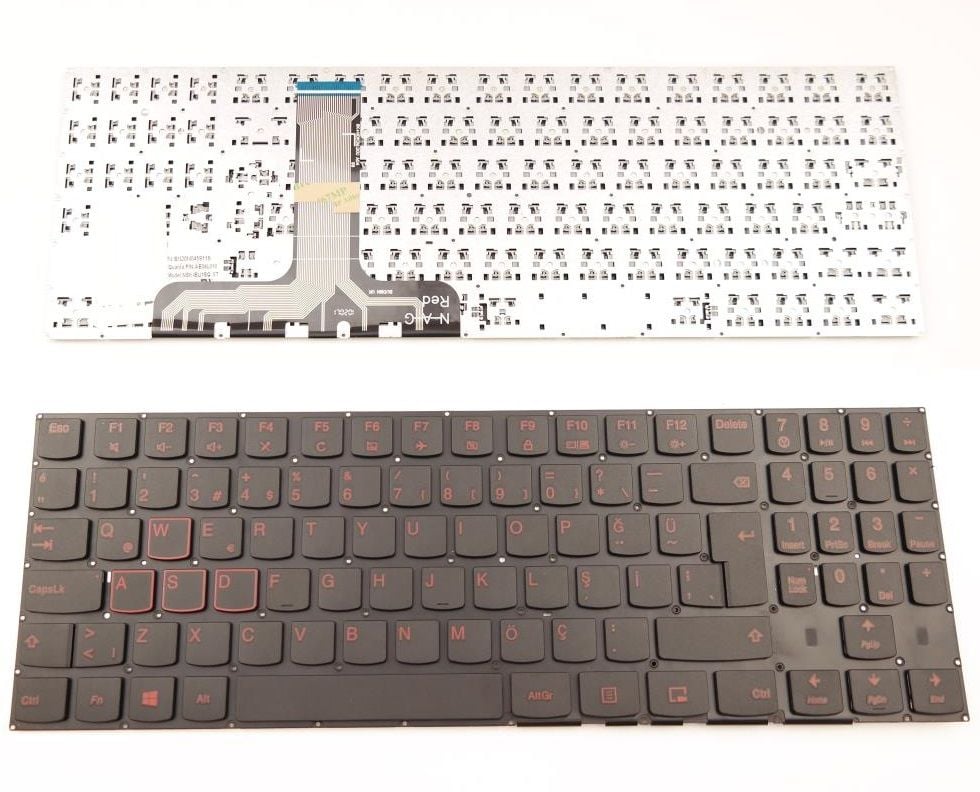 Lenovo Legion Y520-15IKBM Klavye - Kırmızı Tuşlu (Siyah TR)