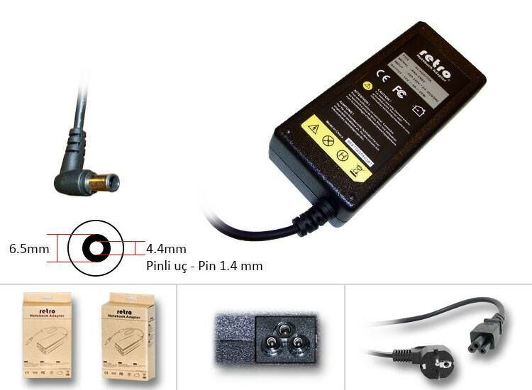 Sony VGP-AC16V8,VGP-AC16V14 Notebook Adaptörü 16V 4A 65W
