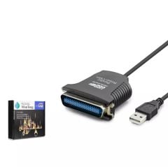 Afila HDX7526 USB PARALEL LPT Printer KABLO SİYAH 80CM (Usb To Lpt Çevirici)